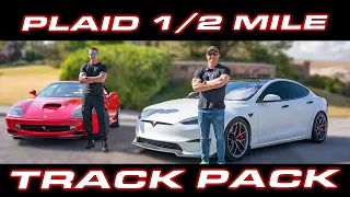 UNLOCKED PLAID TESTING! * Tesla Model S Plaid Track Pack Review & 1/2 Mile Testing