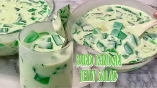 Buko Pandan Jelly Salad Recipe | Creamy Buko Pandan Drink | How to make Buko Pandan Dessert