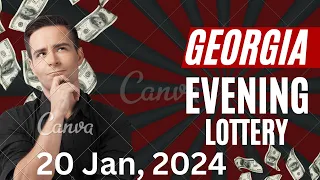 Georgia Evening Lottery Drawing Results 20 Jan, 2024 - Cash 3 - Cash 4 - Cash Pop - Powerball