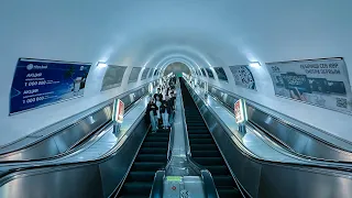 Soviet Metro of Almaty, Kazakhstan in 4K!  -July 2023