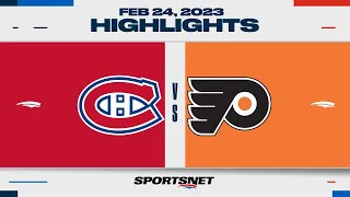 NHL Highlights | Canadiens vs. Flyers - February 24, 2023