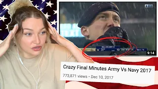 New Zealand Girl Reacts to USA ARMY VS NAVY FOOTBALL GAME 2017 | CRAZY FINAL MINUTES!!