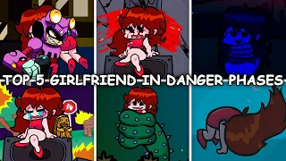 Top 5 Girlfriend in Danger Phases - Friday Night Funkin' - GF NEEDS HELP