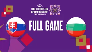 Slovakia v Bulgaria | Full Basketball Game | FIBA U16 European Championship 2023 - Division B