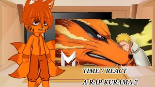 🍥TIME 7+Hinata+Jiraya+Kurama react a RAP Kurama 2|Até logo|react🍥