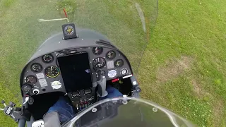 Gyroplane Taking off into a Storm