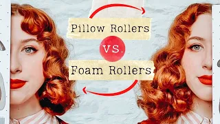 Pillow Rollers vs Foam Rollers for Vintage Curls!// Wet Set Hair Tutorial