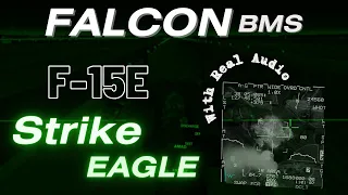 Falcon BMS || f-15E Strike Eagle, Laser Guided Bombs, AAR and Landing. [REAL AUDIO]