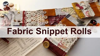 How to Make a Fabric Snippet Roll                                #junkjournal #journalembellishments