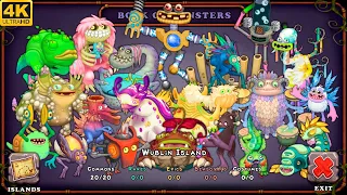 Wublin Island - All Monster Sounds and Animations (My Singing Monsters) 4k