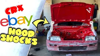 88-91 Civic/CRX BUDGET eBay Hood Shocks !! Install + First Thoughts
