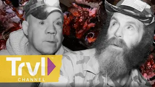 Wild Bill & Willy Venture Into “Smoke Wolf" Den | Mountain Monsters | Travel Channel