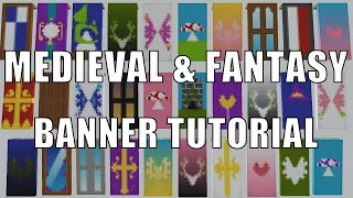 Minecraft Banners 25+ Medieval & Fantasy Designs | Build Tutorial