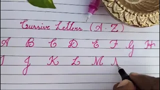 Capital Cursive Letters(A-Z)✍ best cursive viral video #handwriting #calligraphy #moderncalligraphy