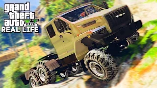 Реальная Жизнь ТЕСТ АВТО в GTA 5 - УРАЛ 2017. OFF-road НА УРАЛЕ. ПО ГОРАМ НА МОНСТРЕ.