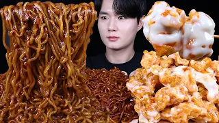 ENG SUB) ASMR FRIED CHICKEN & BLACK BEAN NOODLES EATING SOUNDS MUKBANG 짜슐랭 치킨 양념치킨 먹방ASMR MUKBANG