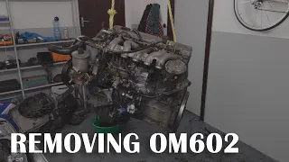 W124 OM606 Turbo Project - Removing OM602 From The Car