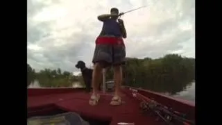 Hammering smallmouth bass on the Wisconsin river