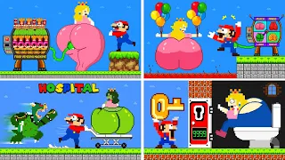 Funniest Super Mario and Peach Choosing IDEAL BUTT trom Vending Machine ALL EPISODES (Season 3)