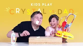 Crystal vs. Dad | Kids Play | HiHo Kids