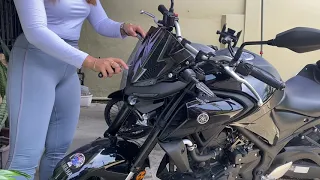 Yamaha MT-03 DIY Accessories Installation | Windshield | Brake Fluid Protector | MeshInlet Protector