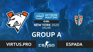 CS:GO - Virtus.pro vs Espada [Inferno] Map 2 - IEM New York 2020 - Group A - CIS