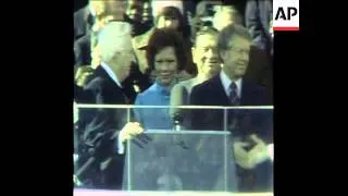 SYND 21 1 77 INAUGURATION OF PRESIDENT CARTER AND FIRST SPEECH