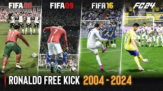 Ronaldo Free Kick In Every FIFA | 2004 - 2024 |