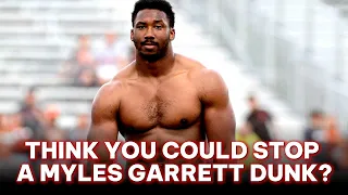 It is SCARY Watching Myles Garrett Dunking A Basketball #Shorts