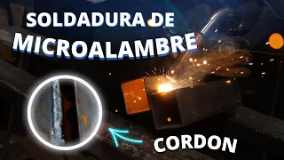 SOLDADURA CON MICROALABRE TIPO CORDÓN #soldadura #microalambre #welding