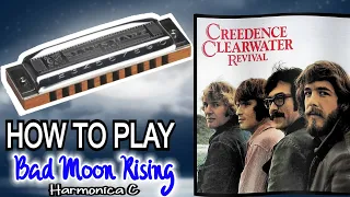 ( EASY ) BAD MOON RISING HARMONICA ( C DIATONIC ), ARMÓNICA C, BLUES HARP C, GAITA DE BOCA C, MUNDHA