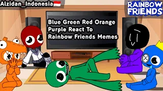 🌈 Rainbow Friends Blue🔵 Green🟢 Red🔴 Orange🟠 Purple🟣 || React To || Rainbow Friends Memes 🌈 || S4 E4