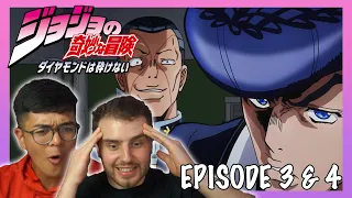 WHO ARE THESE BROTHERS?? | More UNIQUE Stands | JJBA Diamond Is Unbreakable Episode 3+4 REACTION!