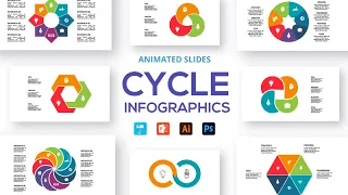 Circle animated infographics in Adobe Illustrator / Free slide Illustrator, Photoshop and PowerPoint