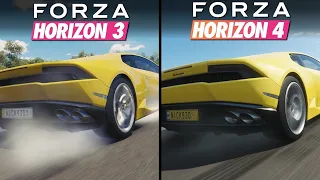 Forza Horizon 4 vs Forza Horizon 3 Cars Engine Sounds Direct Comparison