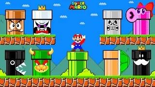 Super Mario Bros. but there are More Custom Pipes All Enemies?