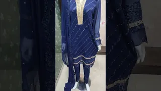 Chiffon Luxury Embroidered Dress Beautiful Stitching Style #pakistan #fashion #saqafat #shorts