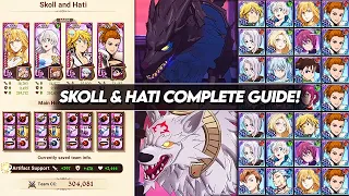 *COMPLETE GUIDE* How To Clear Floors 1-3 Of Skoll & Hati! Best Passives/Team Comps (7DS Grand Cross)