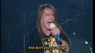 Guns N' Roses - Don't Cry | Live in Tokyo 92 (Lyrics)