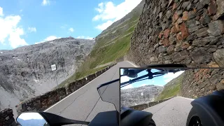 Yamaha Niken on the Stelvio Pass, ascent north-east