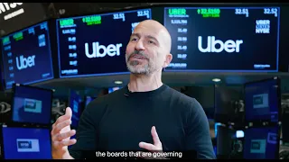 Uber CEO Dara Khosrowshahi at the NYSE