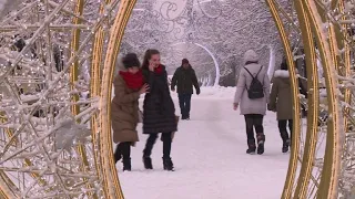 Record-breaking snowfall cloaks Moscow