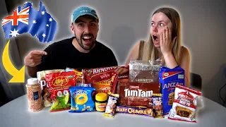 Brits FIRST Time Trying Australian Snacks