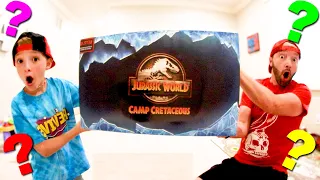 Father & Son TOY BOX DINO SURPRISE! / Camp Cretaceous