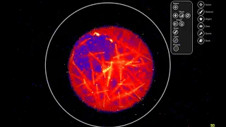 Just a funny particles heat tracks in the Galaxy sim