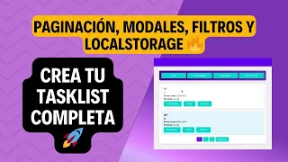 🚀 Crea tu App Avanzada: TaskList con Paginación y Filtros en JavaScript 💻