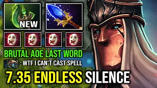 WTF 7.35 Endless Silence AOE Last Word Parasma + Scepter Brutal Glaives Max INT Silencer Dota 2