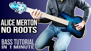 Alice Merton - No Roots /// BASS TUTORIAL [Play Along Tabs]