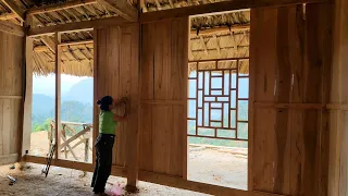 How a girl designs a door for a wooden house in 2024 - Bushcraft | Ma Thị Hạnh