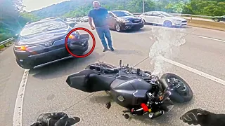 BIKER SENT FLYING INTO THE AIR - Epic and Crazy Motorcycle Moments - [Ep.351]